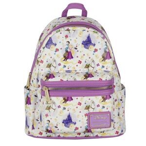 Loungefly Disney Tangled Rapunzel Flynn Ryder And Maximus All-Over Print.